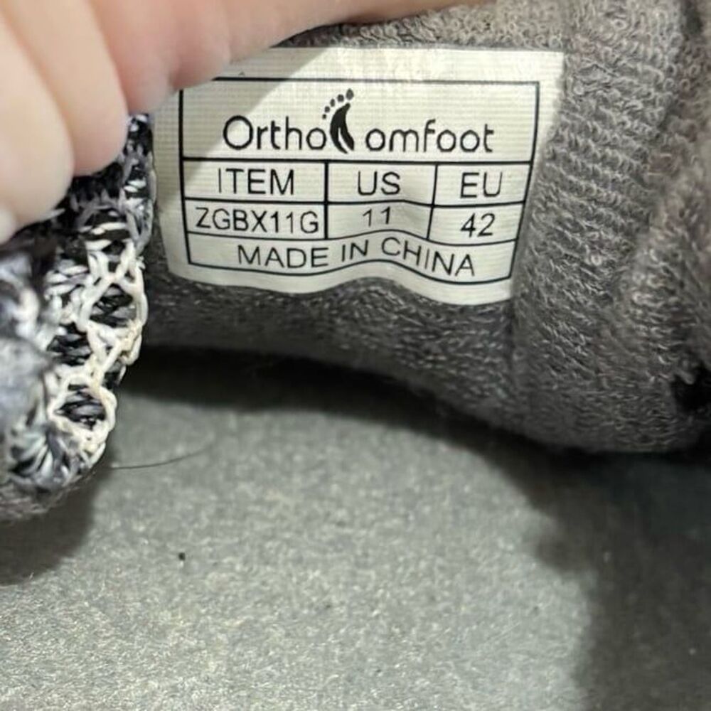 Orthocomfort Women's Slip On Shoes with Arch Support Black White Size 11 - Picture 12 of 12